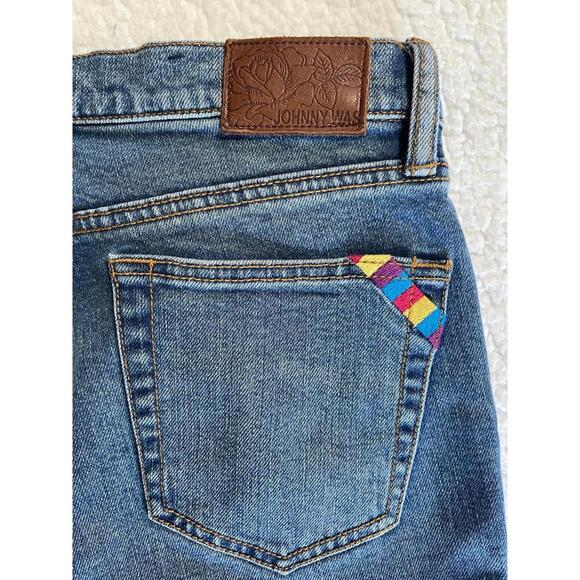 Johnny Was Jeans “The Cropped Baby Boot” Sz 25 Midrise Embroidered Floral - Picture 6 of 8